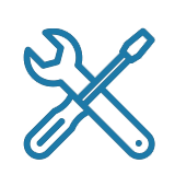 Icon representing maintenance and upgrade services
