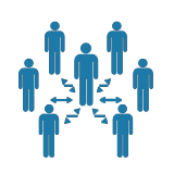 Icon representing project management services