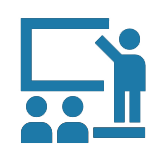 Icon representing employee training programs